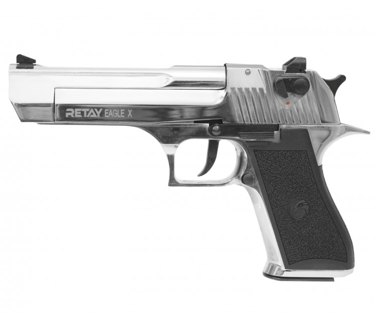 Оружие списанное, охолощенный пистолет EAGLE X, Никель, кал. 9mm. P.A.K