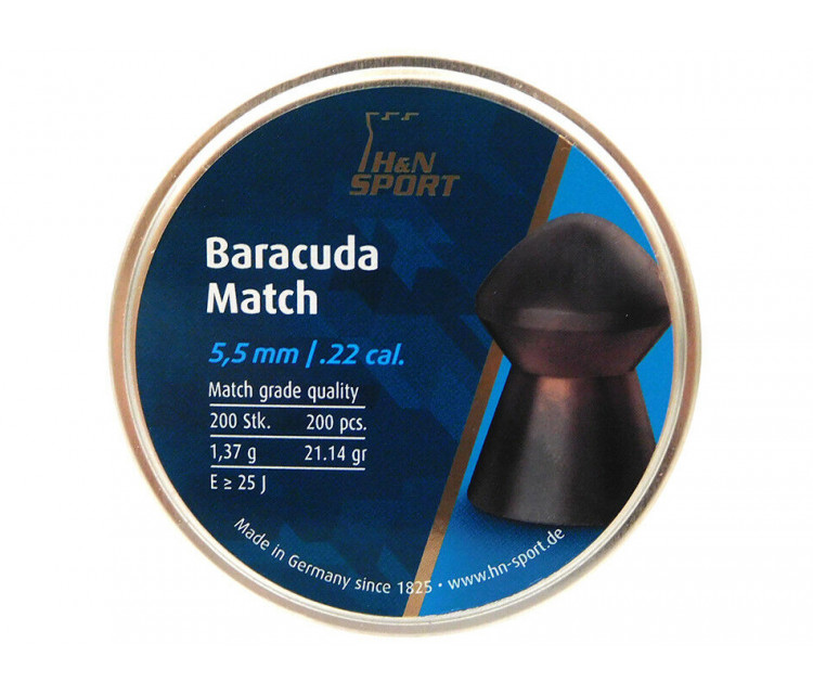 Пуля пневматическая H&N Baracuda Match, 5,52 мм, 1,37 г, 200 шт