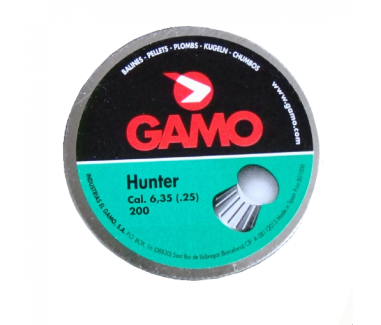 Пуля пневматическая Gamo Hunter, кал. 6,35 мм., насечки (200 шт.)